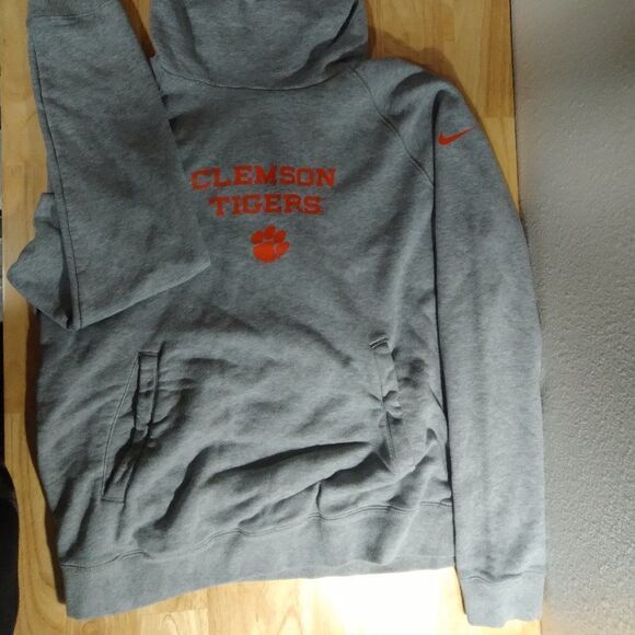 Vintage Nike Clemson Tigers Logo Hoodie Sweatshirt - Picture 3 of 8
